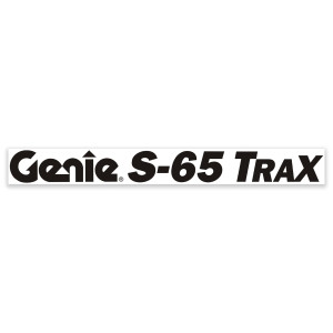 Genie Lift Part # 133254GT - DECAL, COSM,GENIE S65 TRAX, EA