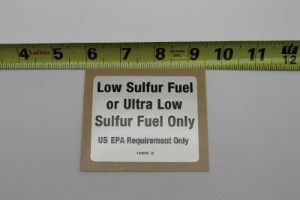 Genie Lift Part # 133278GT - DECAL,LOW/ULTRA LOW SULFUR FUEL, EA