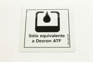 Genie Lift Part # 28157SPGT - DECAL,USE DEXRON***, EA