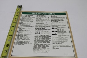 Genie Lift Part # 147609GT - DECAL, INST, OPER INST 60X PLT, EA
