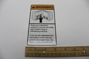 Genie Lift Part # 2-1292GT - DECAL, READ OPERATORS MANUAL, EA