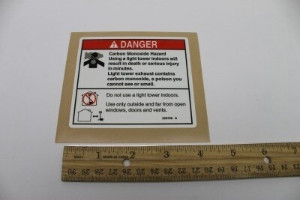 Genie Lift Part # 228708GT - DECAL, DANGER, CSA OUTDOOR USE, EA