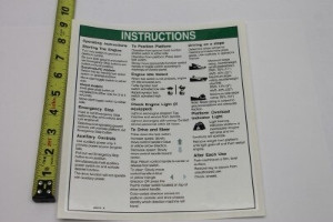 Genie Lift Part # 226515GT - DECAL,INSTRUCTIONS S40/45 AUS, EA