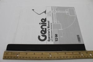 Genie Lift Part # 133555GT - MANUAL,OPERATORS,TZ-50 2ND ED*, EA