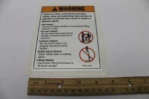 Genie Lift Part # 32773GT - DECAL,WARNING TILT/ROTATE SAFE, EA