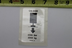 Genie Lift Part # 133270GT - DECAL,LABEL,OUTRIGGER LD 3390, EA