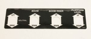 Genie Lift Part # 16575GT - DECAL,NEUTRAL/PLAT.LEVEL(PLAT), EA