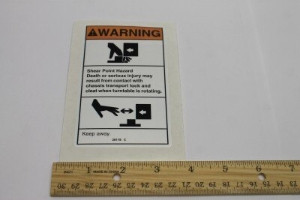 Genie Lift Part # 28178GT - DECAL,WARN,SHEAR TURNTABLE, EA