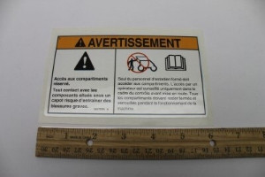 Genie Lift Part # 28175FRGT - DECAL,COMPART ACCESS, EA