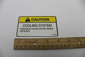 Genie Lift Part # 4-1579-7GT - DECAL, COOLING SYSTEM, EA