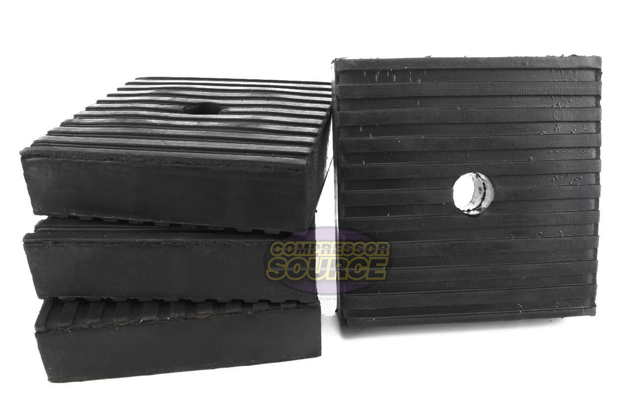 4" x 4" x 1" Anti-Vibration Isolation Pads – Heavy Duty Rubber – 4 Pack – ISO1818