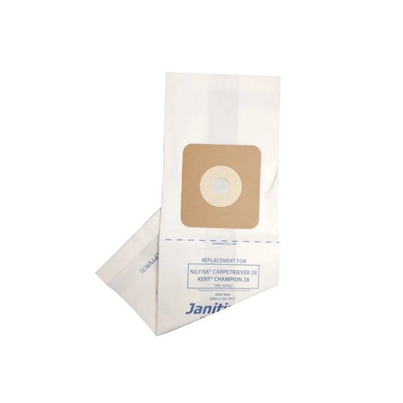 Janitized JAN-NFCPTVR(3) Paper Premium Replacement Commercial Vacuum Bag For Nilfisk Carpetriever 28, Euroclean Kent Champion 28 Vacuum Cleaners (Pack of 36)