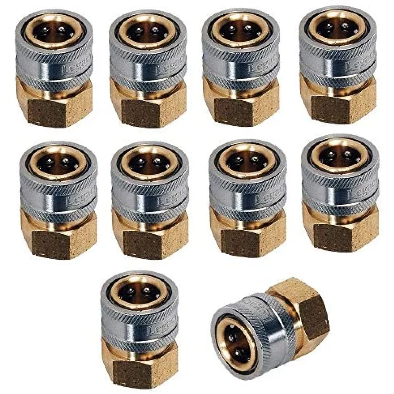 Legacy 9.802-166.0-10PK Pressure Washer Hose Quick Coupler Socket 3/8″ FPT – 10 Pack