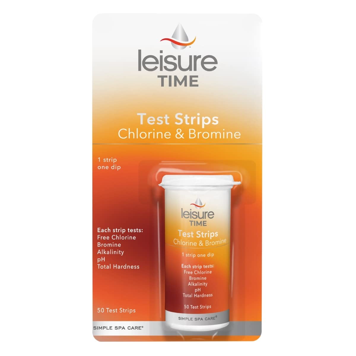 Leisure Time Spa & Hot Tub Test Strips (CL and BR) 50 Count|45006A