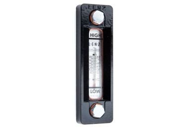 Lenz Fluid Level Gauge with Thermometer, 5 in Bolt Hole, 200 F (93.33 C) Max