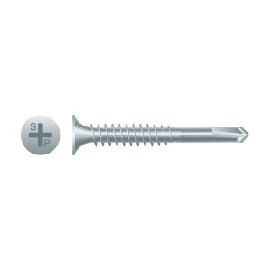 #8-18 x 2" Phillips Bugle Head Pilot Point Self-Drilling Screw, #2 Zinc Plated (3500/Bulk Pkg)