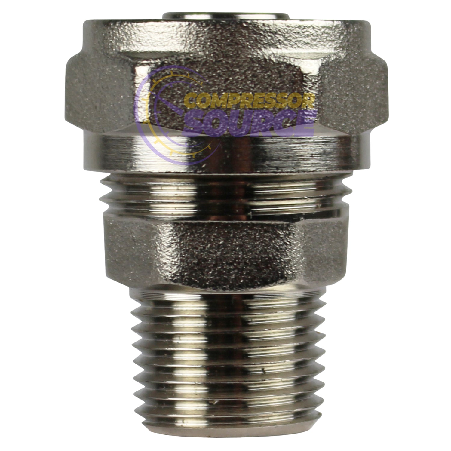 RapidAir MaxLine 3/8" NPT x 1/2" Straight Tubing Adapter M8001