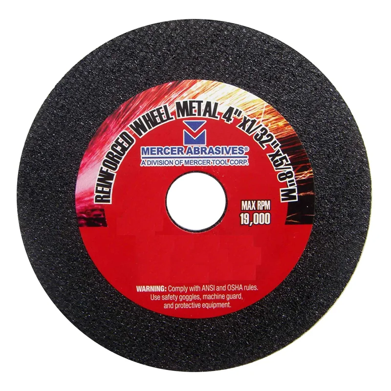 Mercer Abrasives 614030-100 Small Diameter High Speed Fully Reinforced Cut-Off Wheels 4-Inch by 1/32-Inch by 3/8-Inch C, 100-Pack