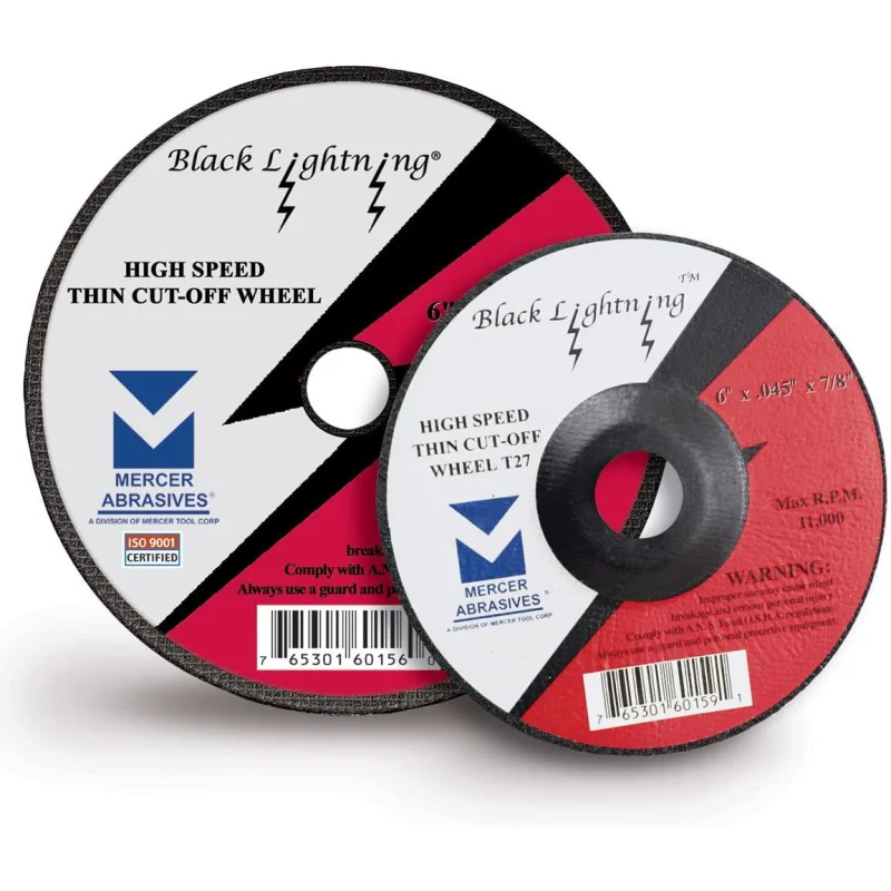 Mercer Abrasives Black Lightning High Speed Thin Wheels Type 1 Cut-Off Wheels 6-Inch by 0.040-Inch by 5/8-Inch