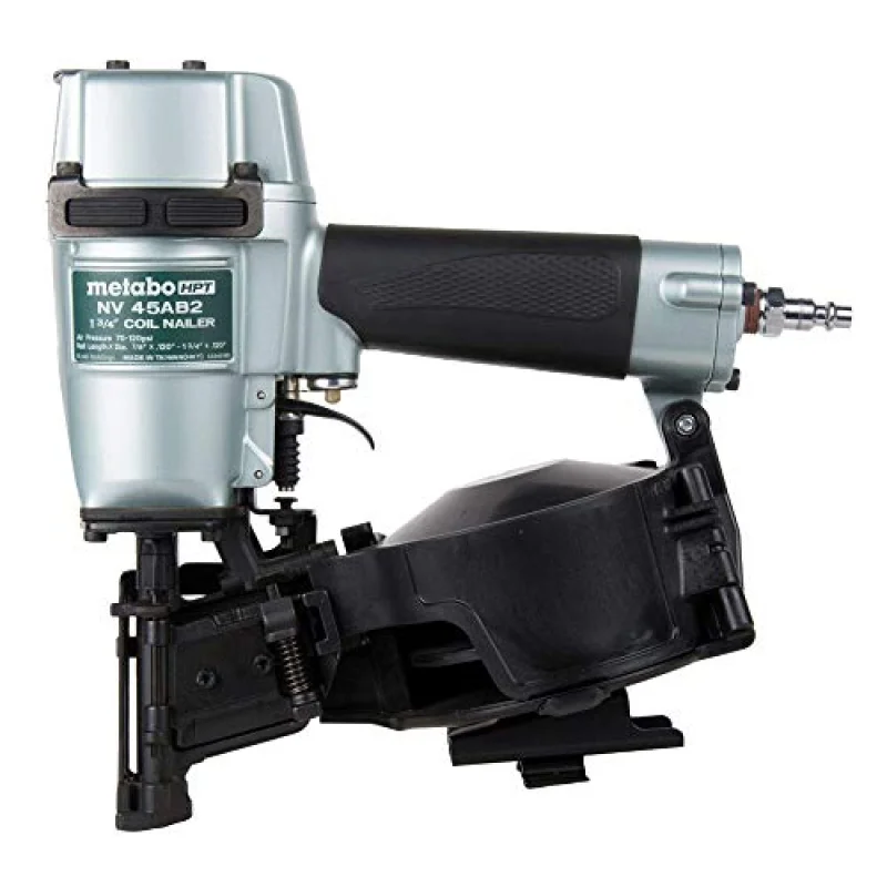Metabo HPT Roofing Nailer, Pneumatic, Coil Roofing Nails from 7/8-Inch up to 1-3/4-Inch, 16 Degree Magazine (NV45AB2)