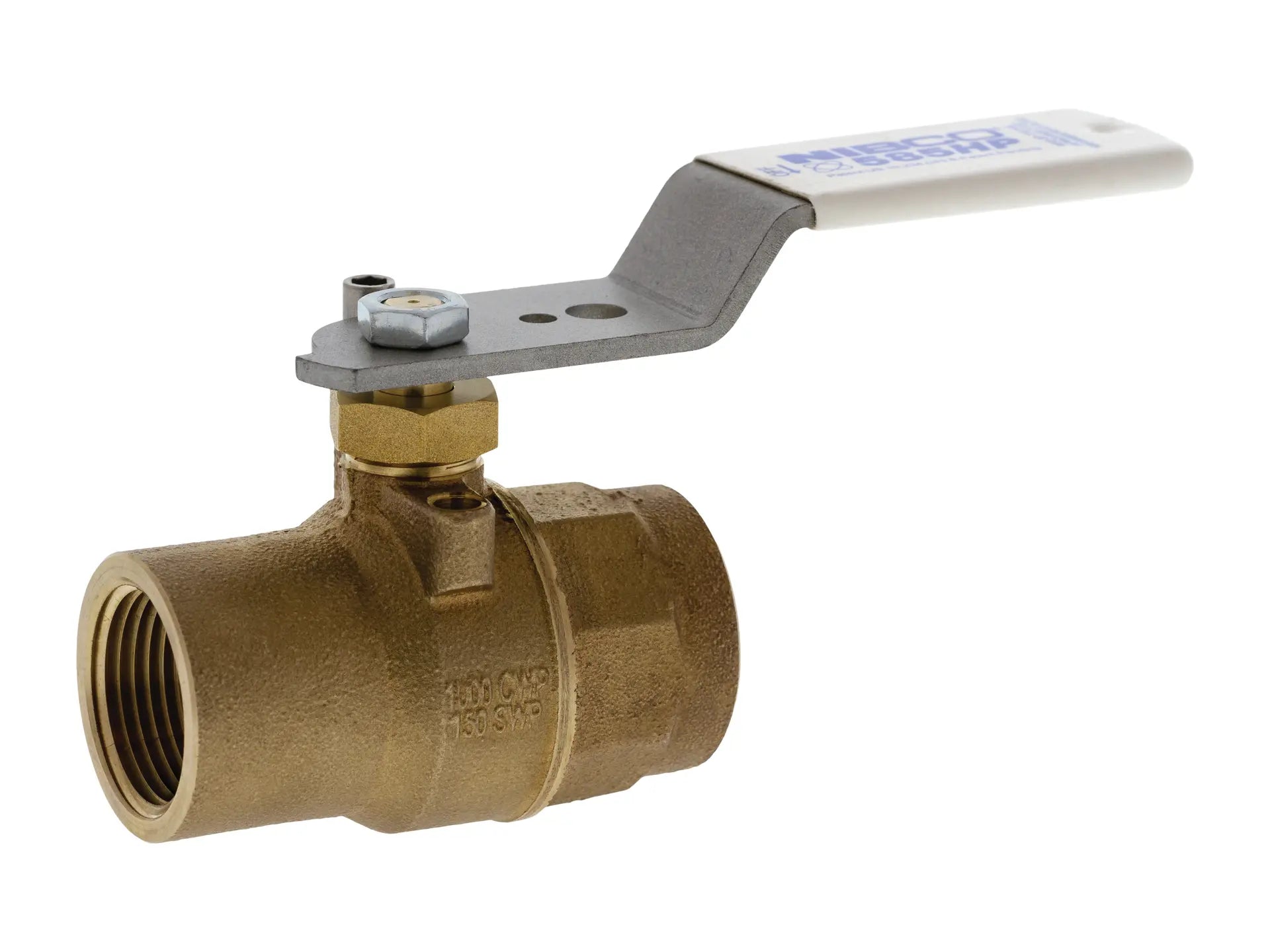 NIBCO HP95HXD, 2 in. x 2 in. ThEnd Brz Ball Valve LF SS Trim FP CS STD Handle T-585HP-66-LF