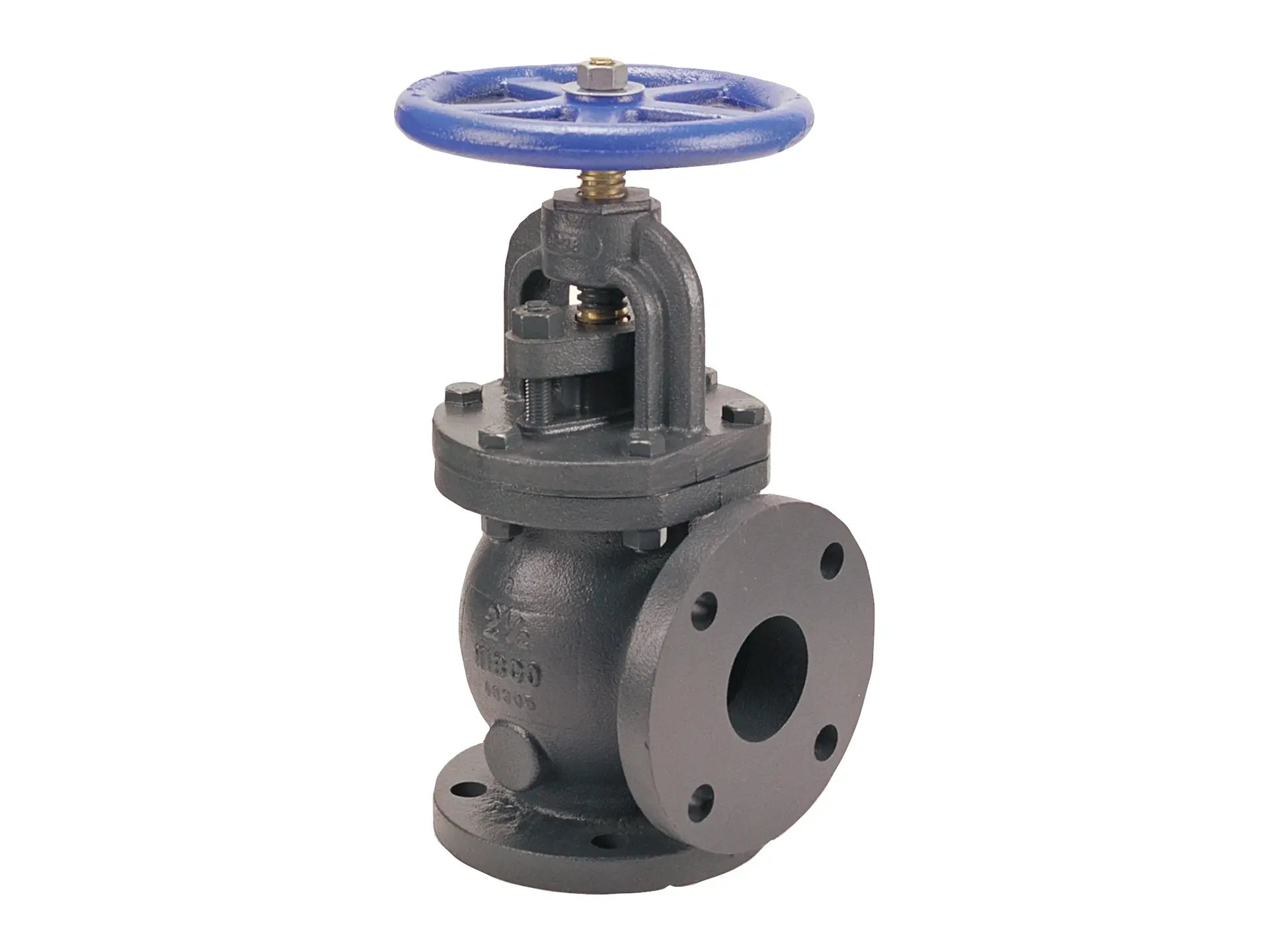 NIBCO NHD300E, 2-1/2 in. Angle Valve , Cast Iron, Class 125, Bronze Trim F-818-B