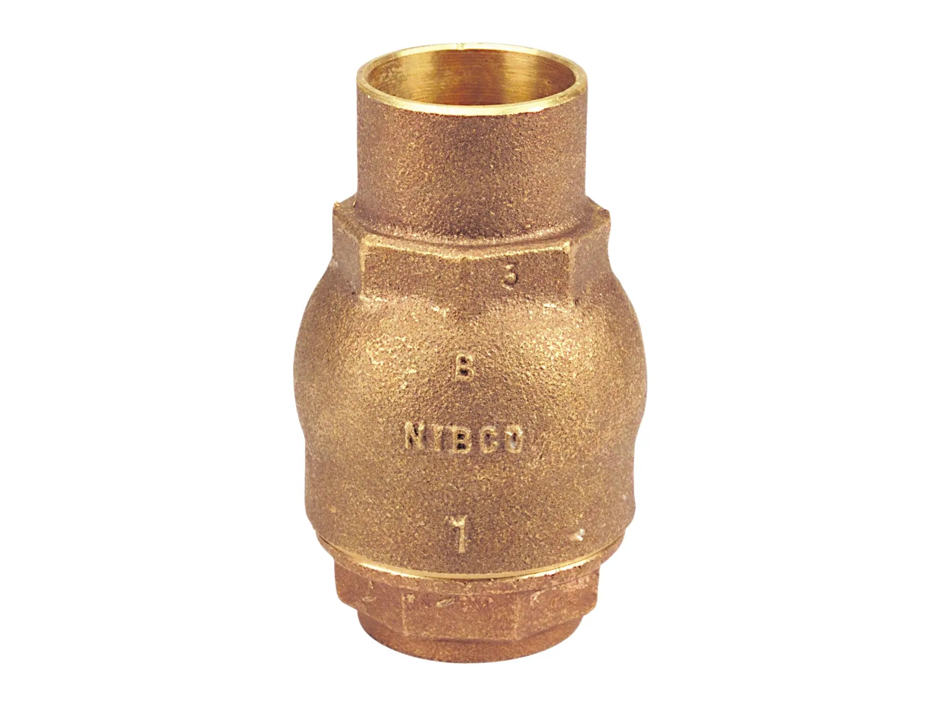 NIBCO NJ7Q00B, 1-1/4 in. Check Valve Bronze Ring Check, PTFE Disc, Solder Ends S-480-Y