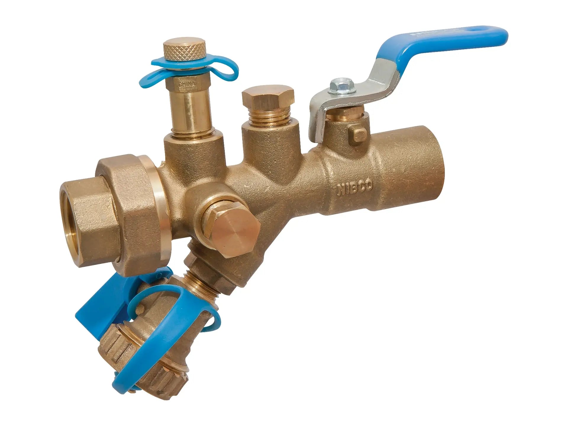 NIBCO NL3X20B, 1-1/4in. Combination Ball Valve Threaded Ends, w/Union, Integral Strainer