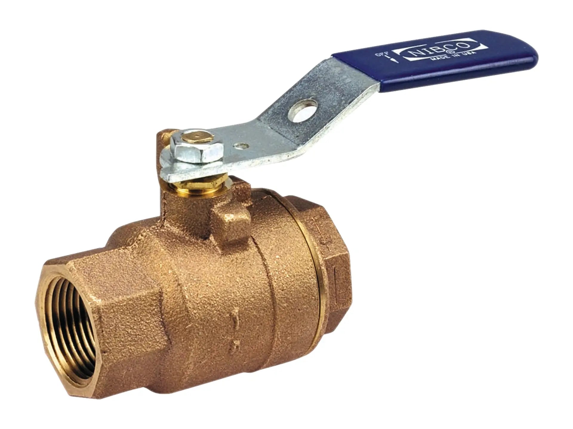 NIBCO NL95006, 1/2 in. Two-Piece Bronze Ball Valve Full Port, Threaded T-585-70
