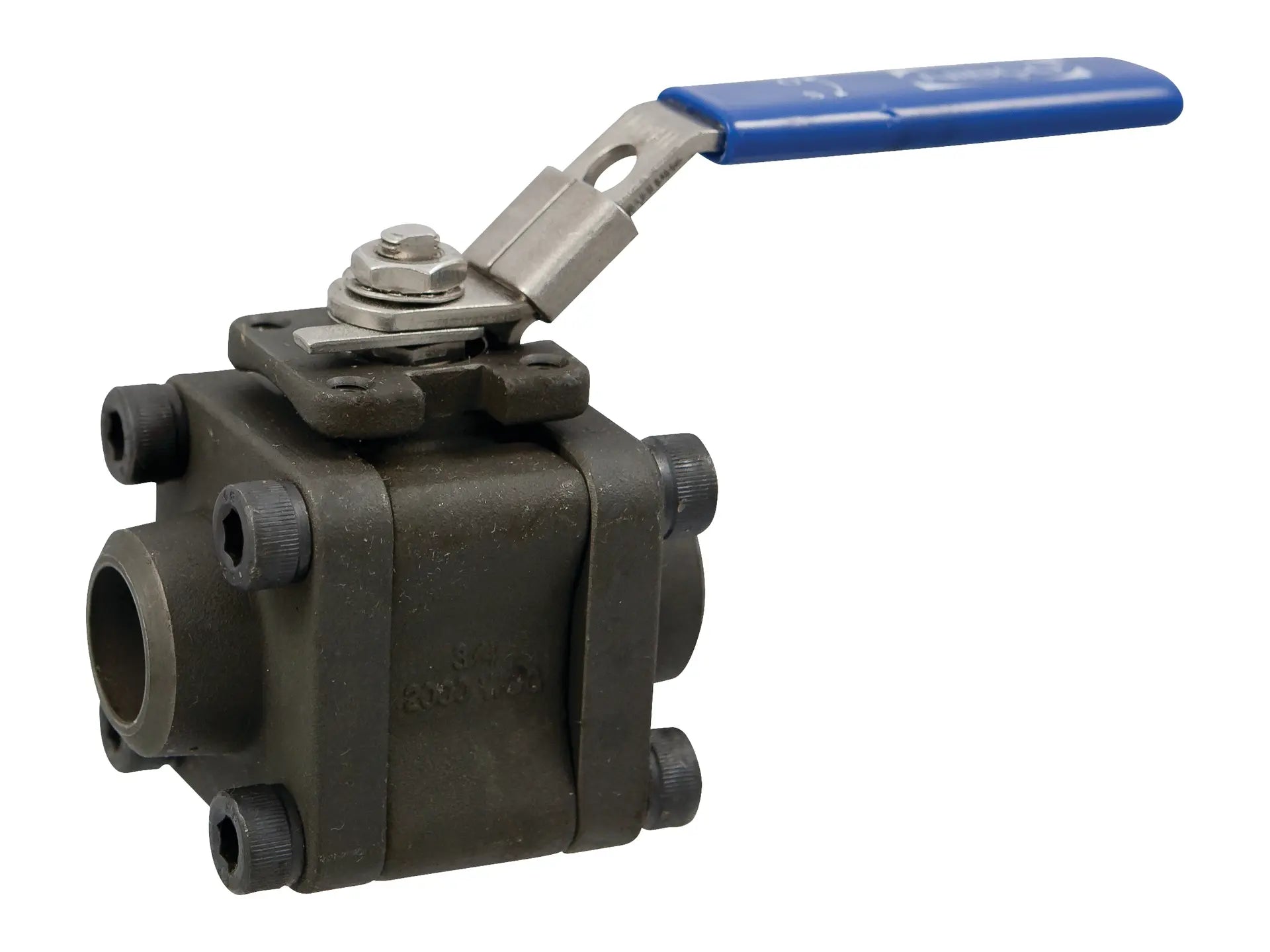 NIBCO NL9701B, 1-1/4in. Three-Piece Carbon Steel Ball Valve Fire Safe, Butt Weld ISO Mount End