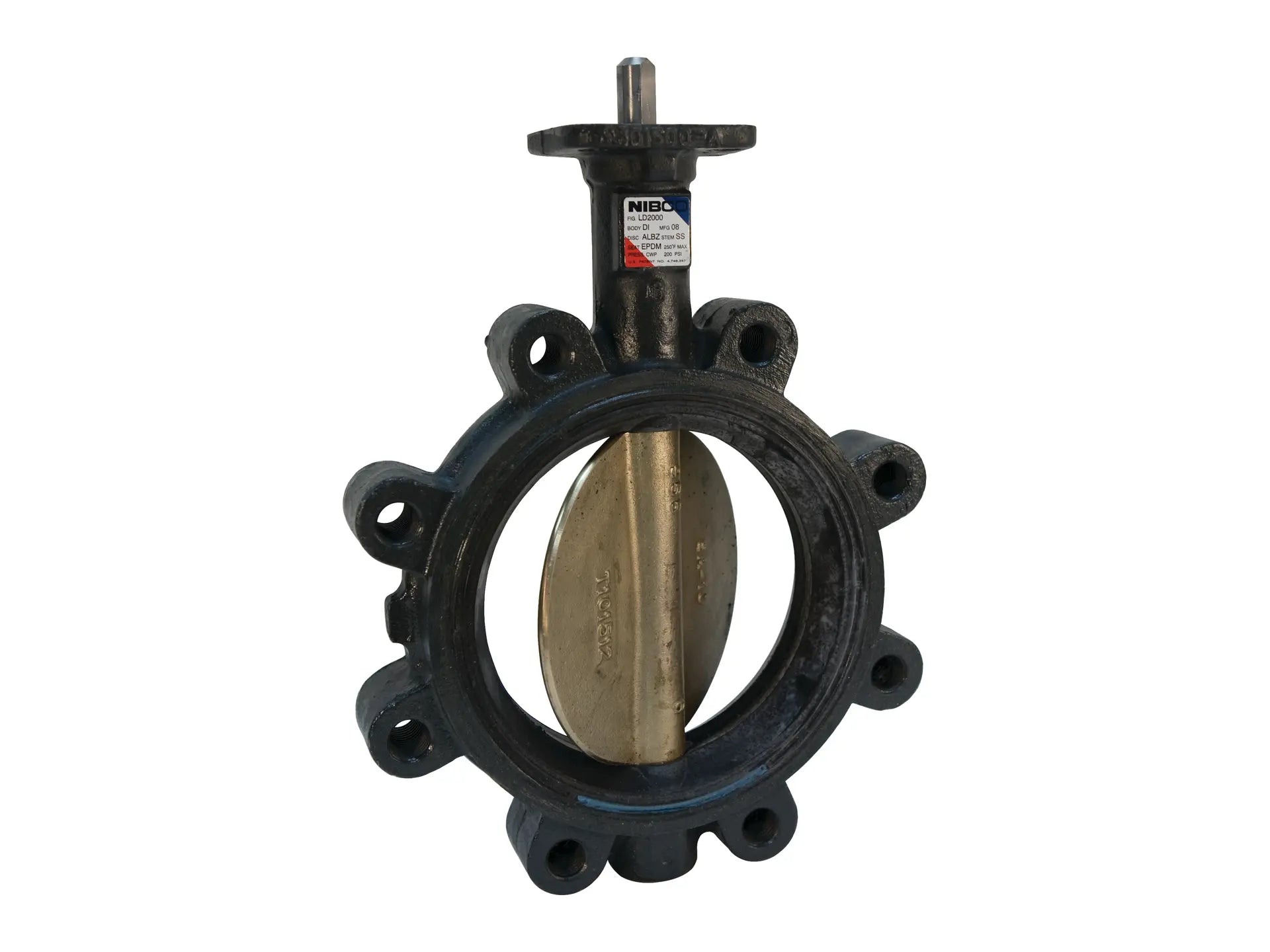 NIBCO NLG110J, 5 in. Butterfly Valve Ductile Iron, Lug Type, 200 PSI LD-2000-5