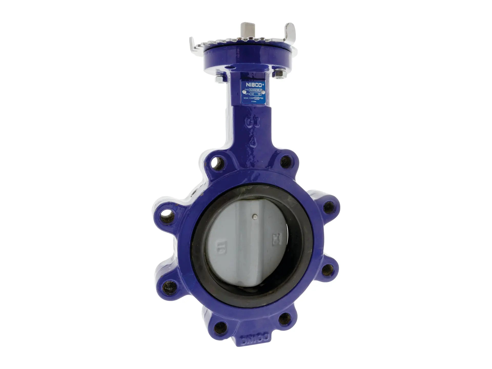NIBCO NLJ391L, 8 in. Butterfly Valve, Cast Iron, Lug, Nylon Bonded Ductile Iron Disc N200248GO