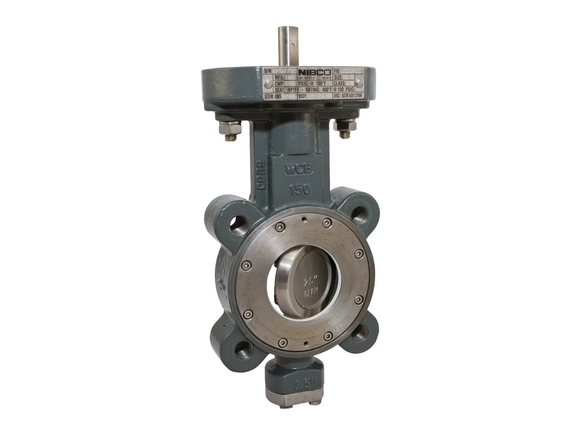NIBCO NLL200F, 3 in. High Performance Butterfly Valve Carbon Steel Body, 285 PSI LCS-6822-0