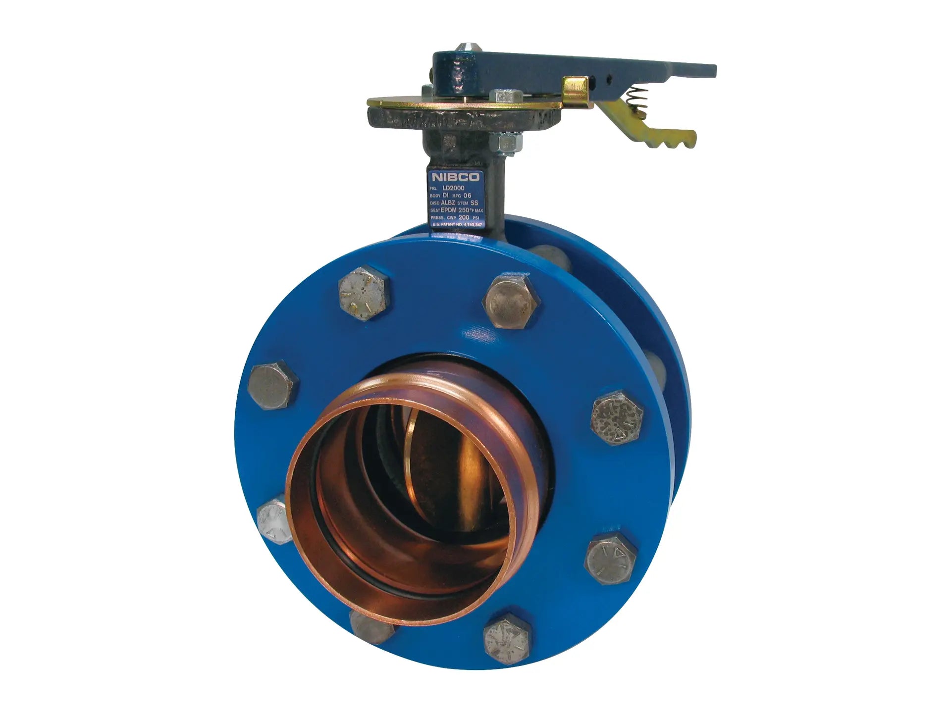 NIBCO NLR090E, 2-1/2in. x 2-1/2in. Butterfly Valve Ductile Iron, Press x Press Female Ends, 200 PSI