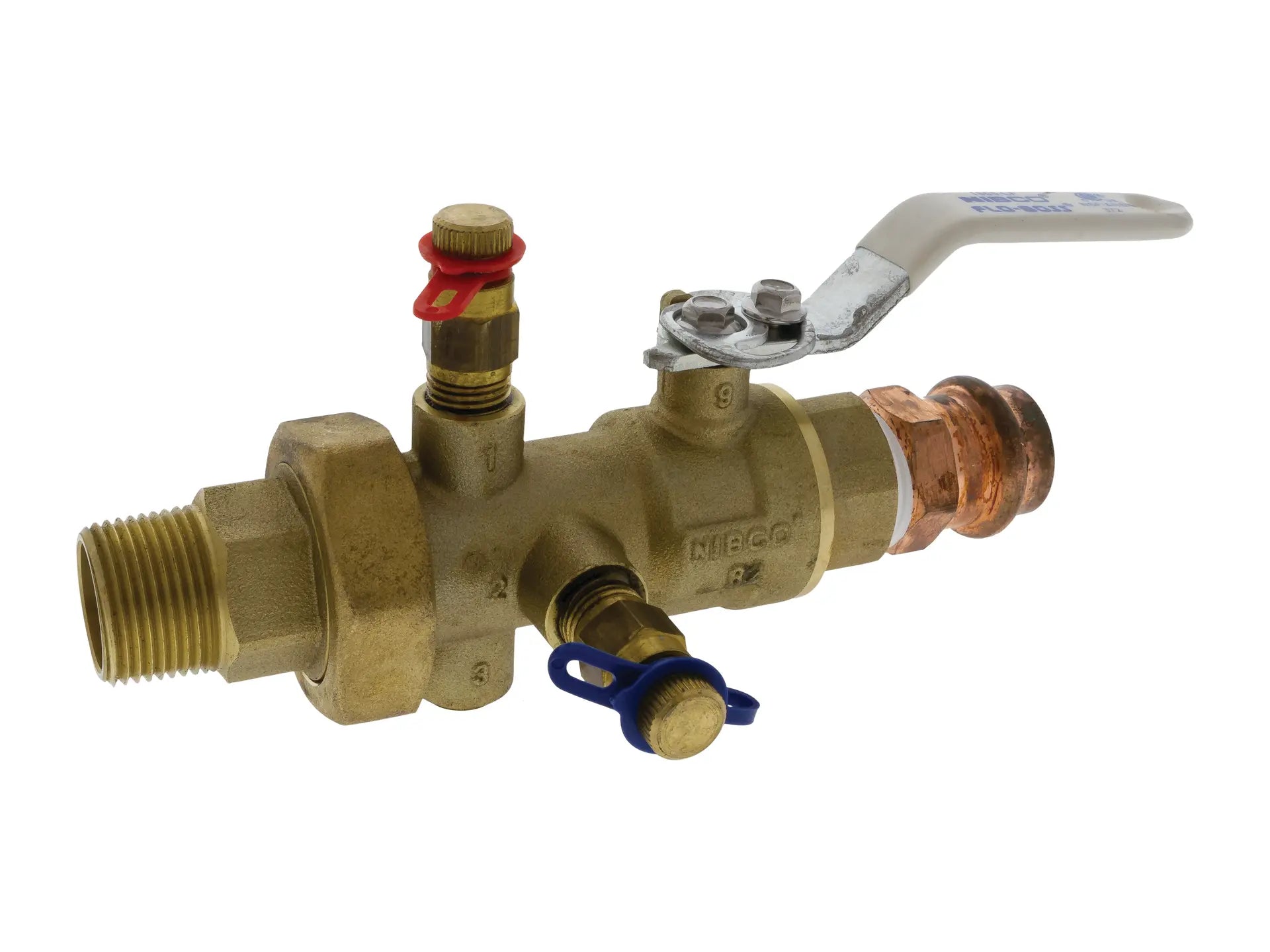 NIBCO NMF438CAA, 1in. x 1in. Balancing Valve Manual, Lead Free Brass, Press Body x MPT Tailpiece