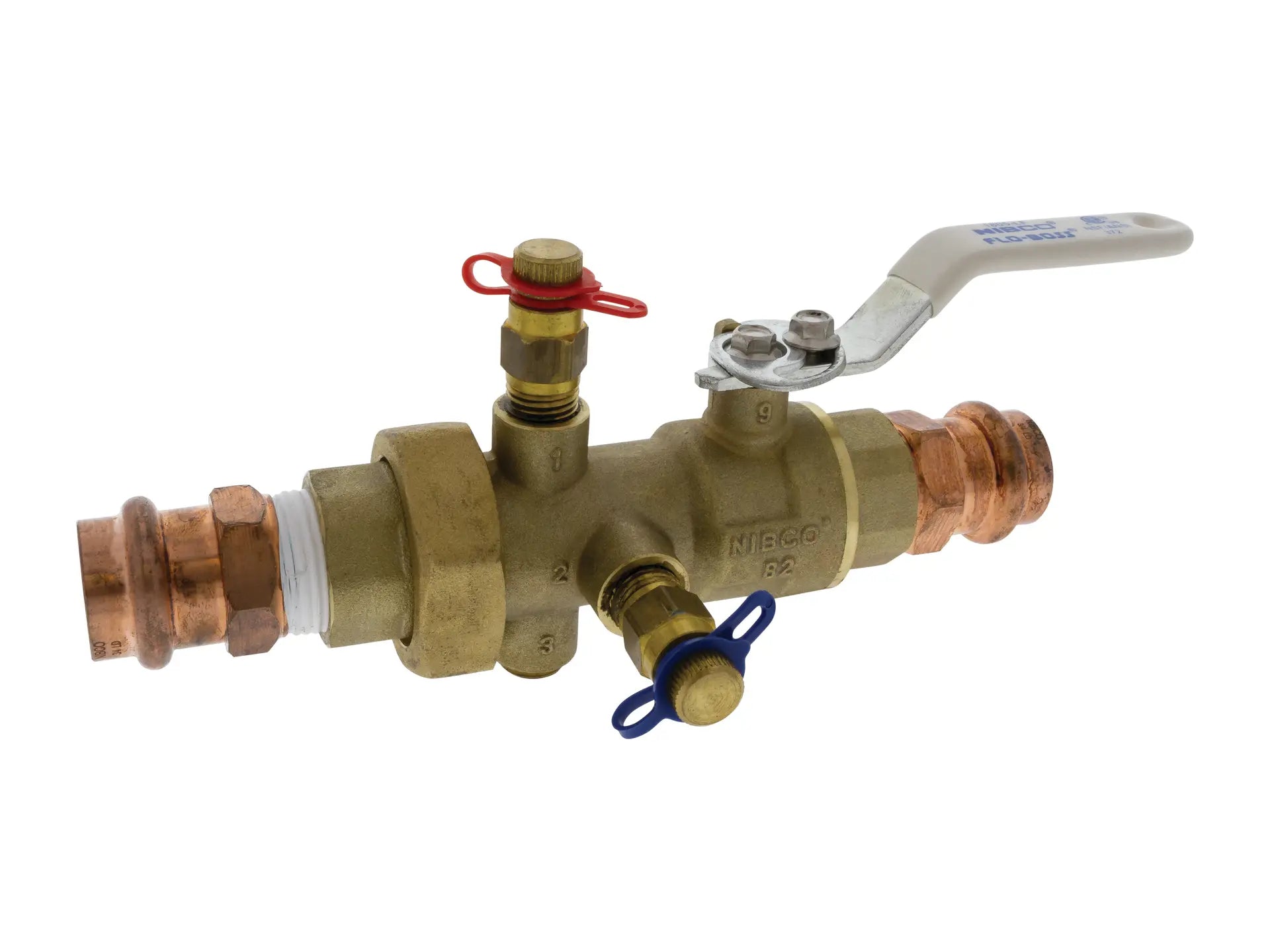 NIBCO NMF448A88, 3/4in. Balancing Valve Manual, Lead Free Brass, Press Body x Press Tailpiece