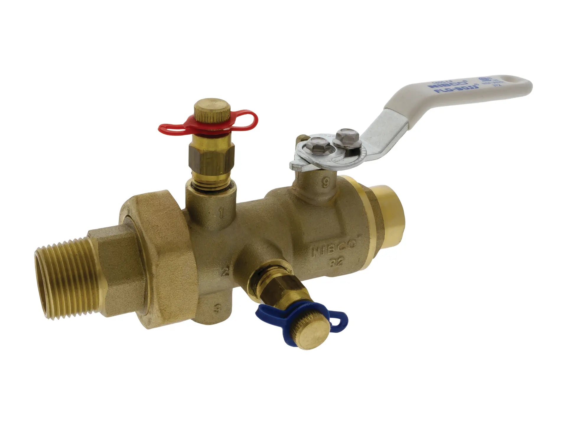 NIBCO NMFS138CAA, 1in. x 1in. Balancing Valve Manual, LF Brass, Sweat Body x MPT Tailpiece