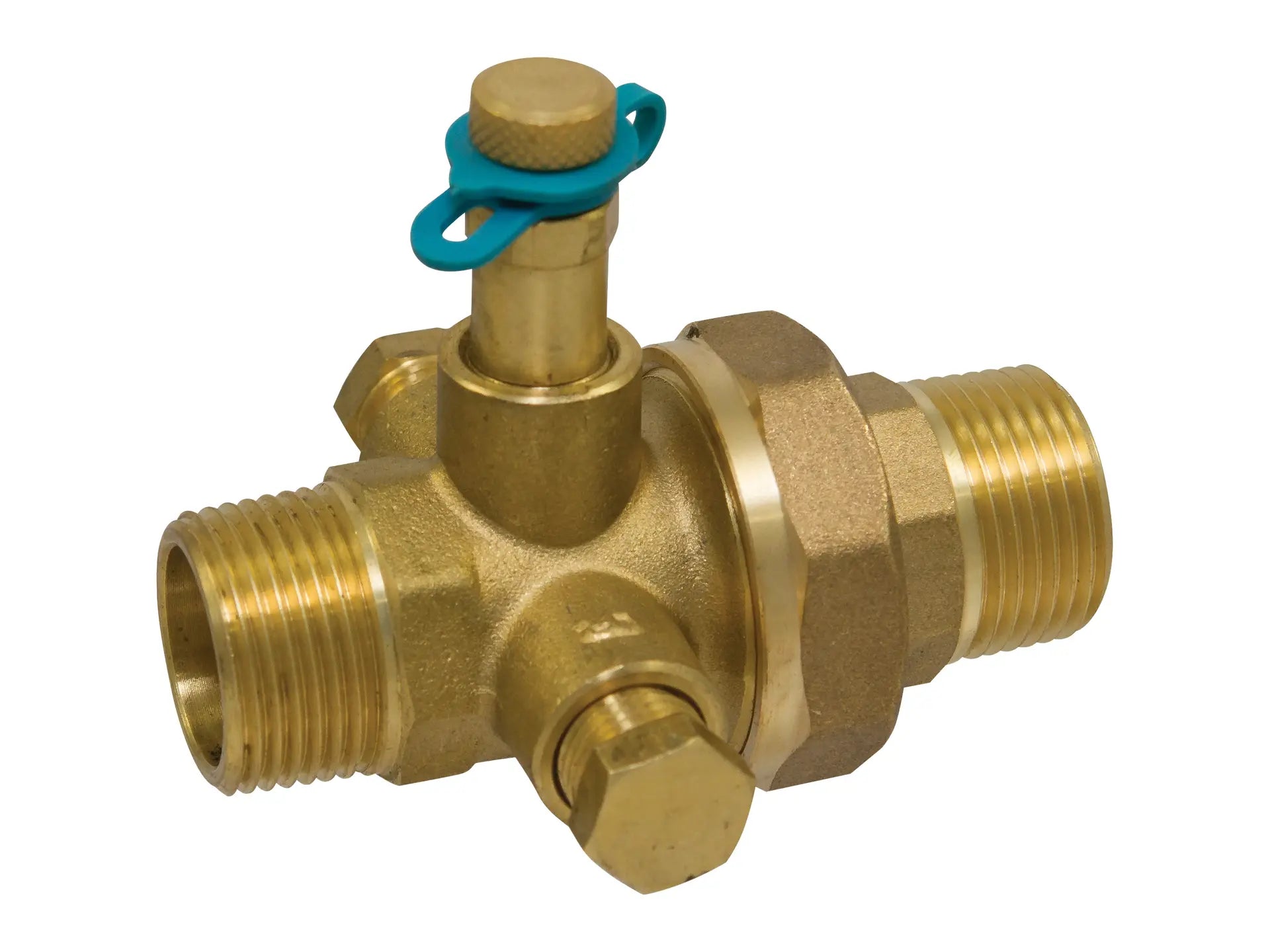 NIBCO NMU33RCA, 1-1/2 in. x 1 in. Union w/Test Port MPT Body X MPT Tailpiece MT-1800R
