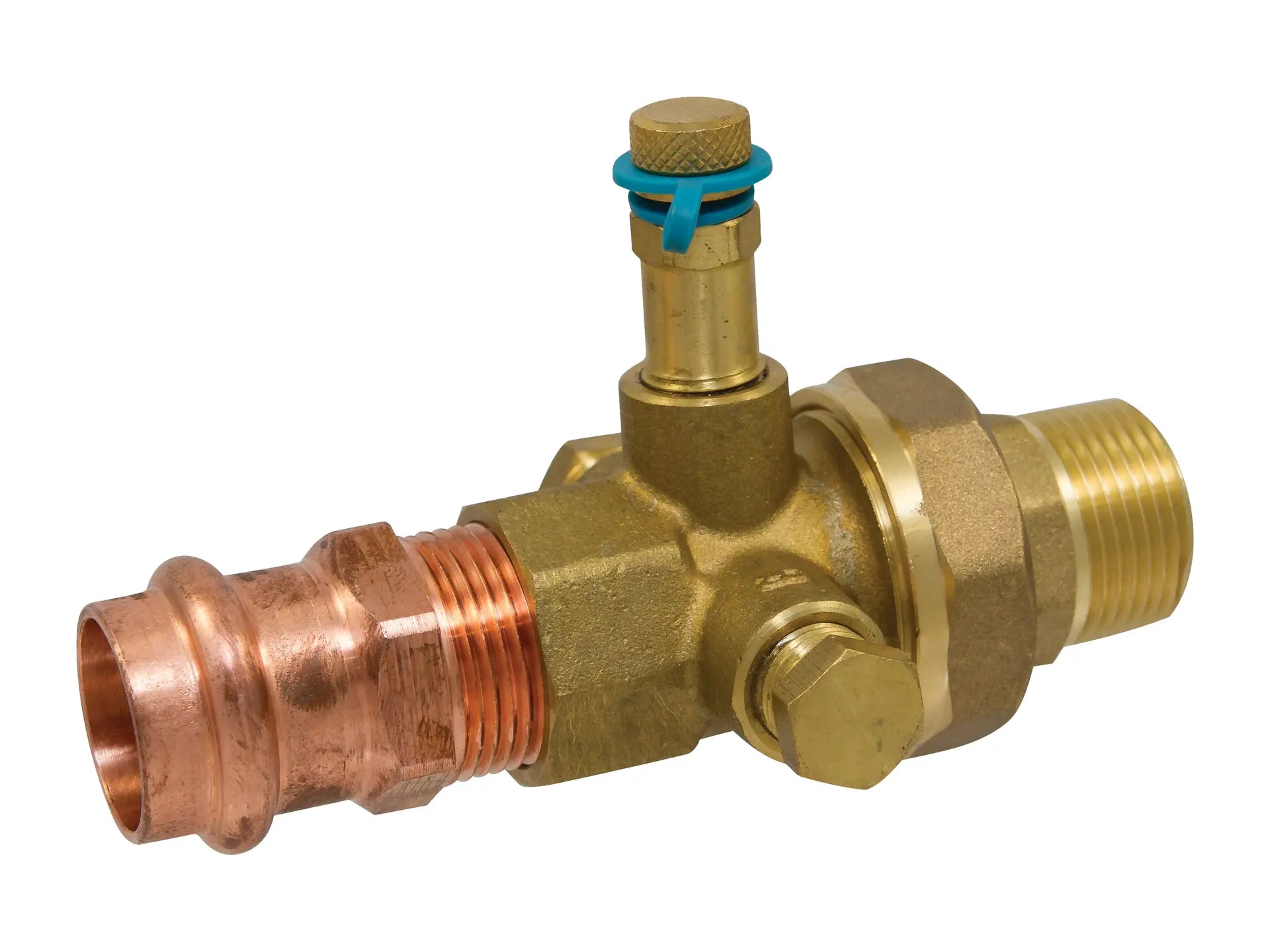 NIBCO NMU43RB8, 1-1/4 in. x 3/4 in. Union w/Test Port Press Body/ MPT Tailpiece PCMT-1800R