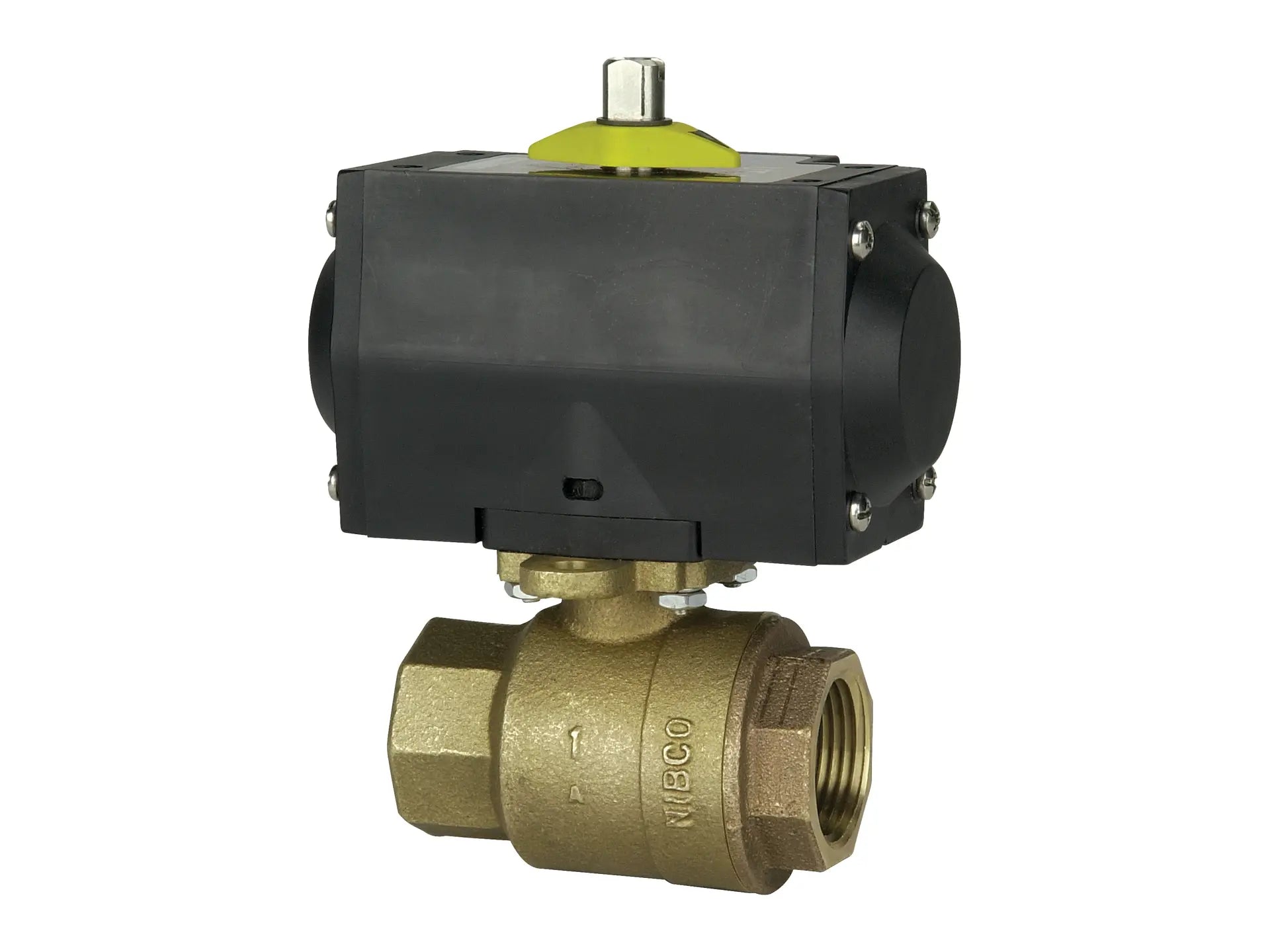 NIBCO WL95A16, 1/2 in. Two-Piece Bronze Ball Valve ISO Mount and Actuator TM-585-70-66-APNDA