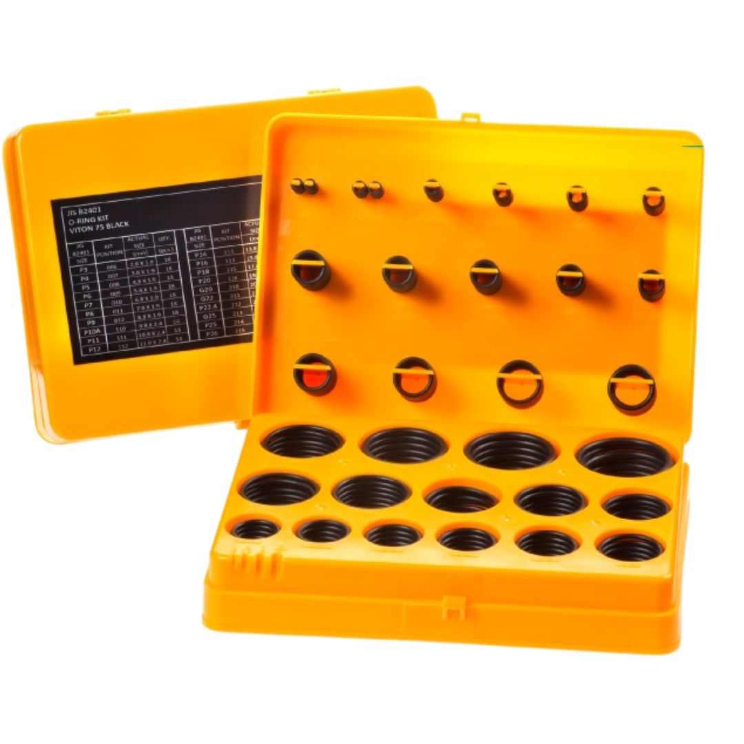 Global O-Ring Silicone O-Ring Kit - 70 Duro Red - 382 Pcs (30 Sizes)