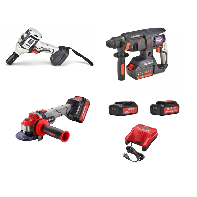 P3-DC02-2B: Grinder+Cord. Hammer+Wrench, 2BATT+CH