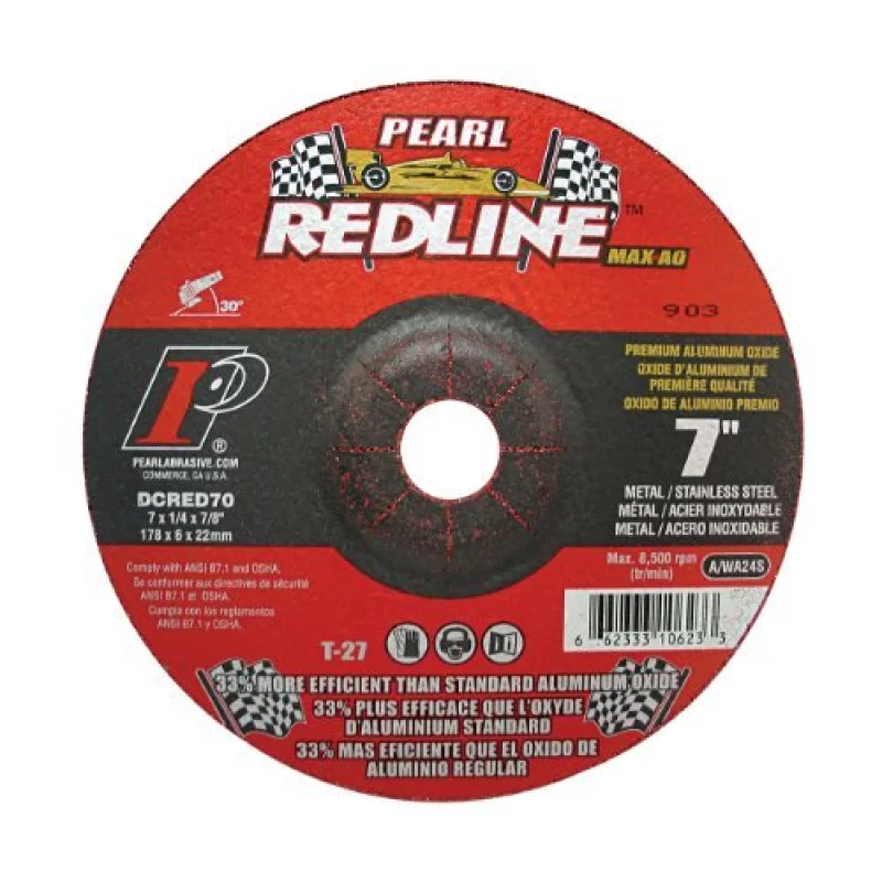 Pearl Abrasive DCRED70 7 by 1/4 by 7/8 Depressed Center Grinding Wheels by Pearl Abrasive
