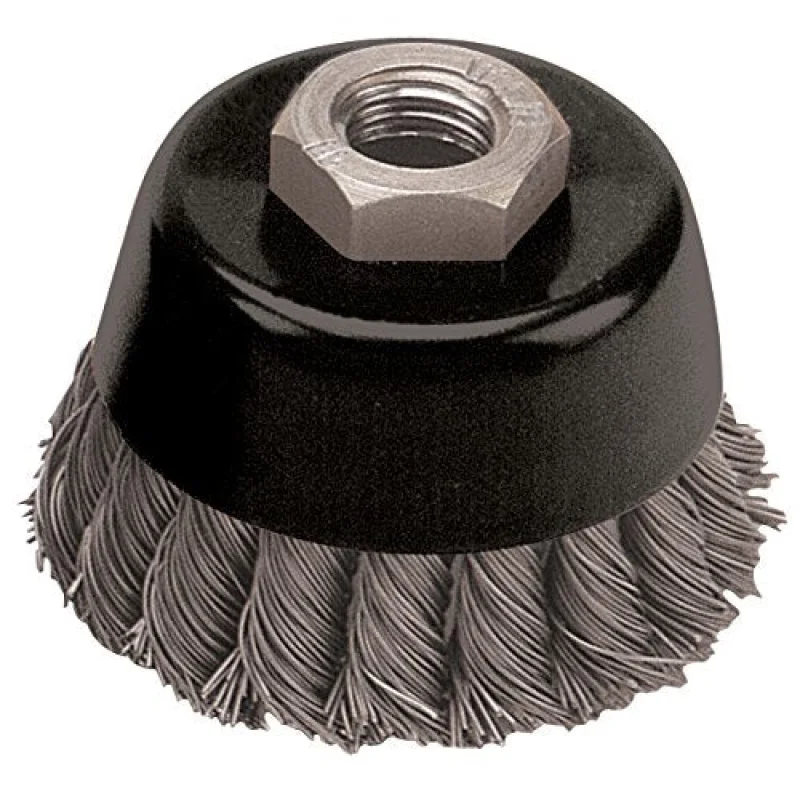 Pearl Abrasive Knot Cup Wire Brush with Stainless Wire