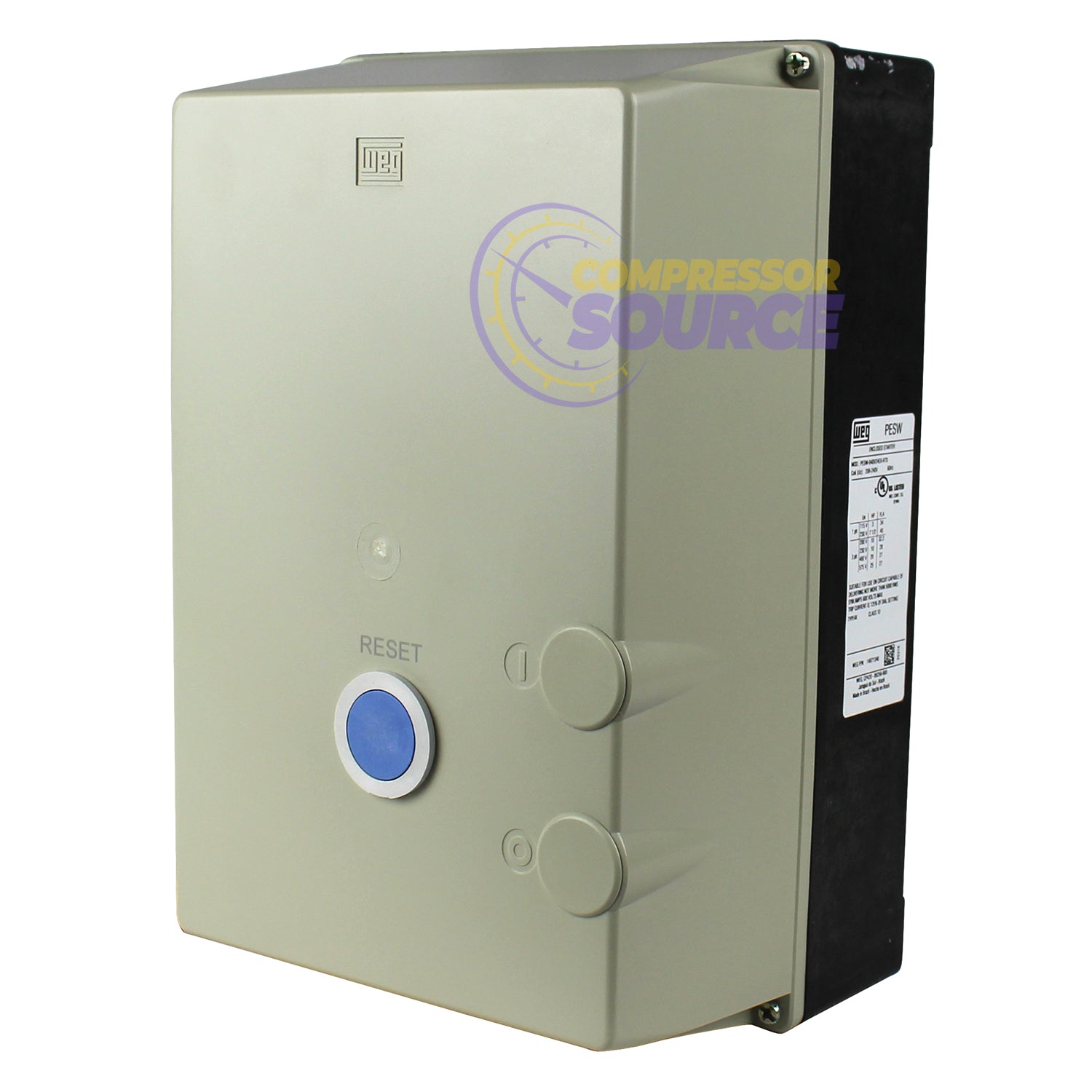 WEG 15 HP 3 Phase Magnetic Starter NEMA 4X 208-240V 25 - 40 Amp PESW-40V24EX-R35