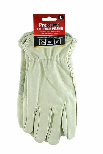 LARGE Pigskin Proferred Industrial Gloves (12/Pkg.)