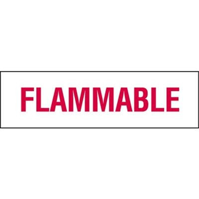 Flammable Vinyl Sticker 6 in. x 21 in.