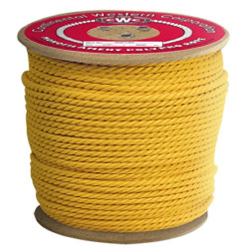 PolyPRO Yellow Rope – 3 Strand – 1/4″ x 1200′, 1125 lbs Tensile (1 Spool) – CWC-300040