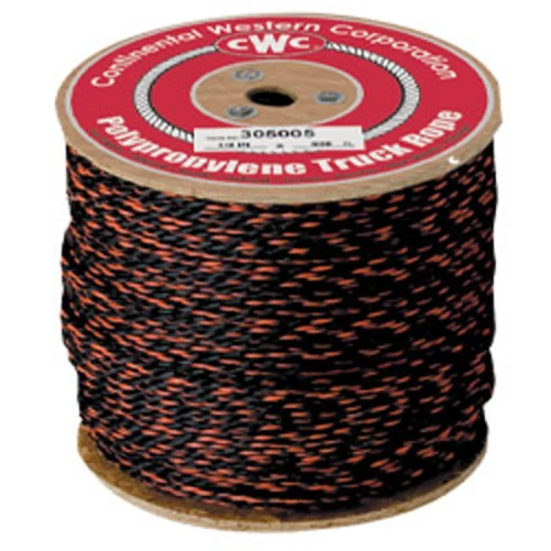 Polypropylene California Truck Rope, Black & Orange