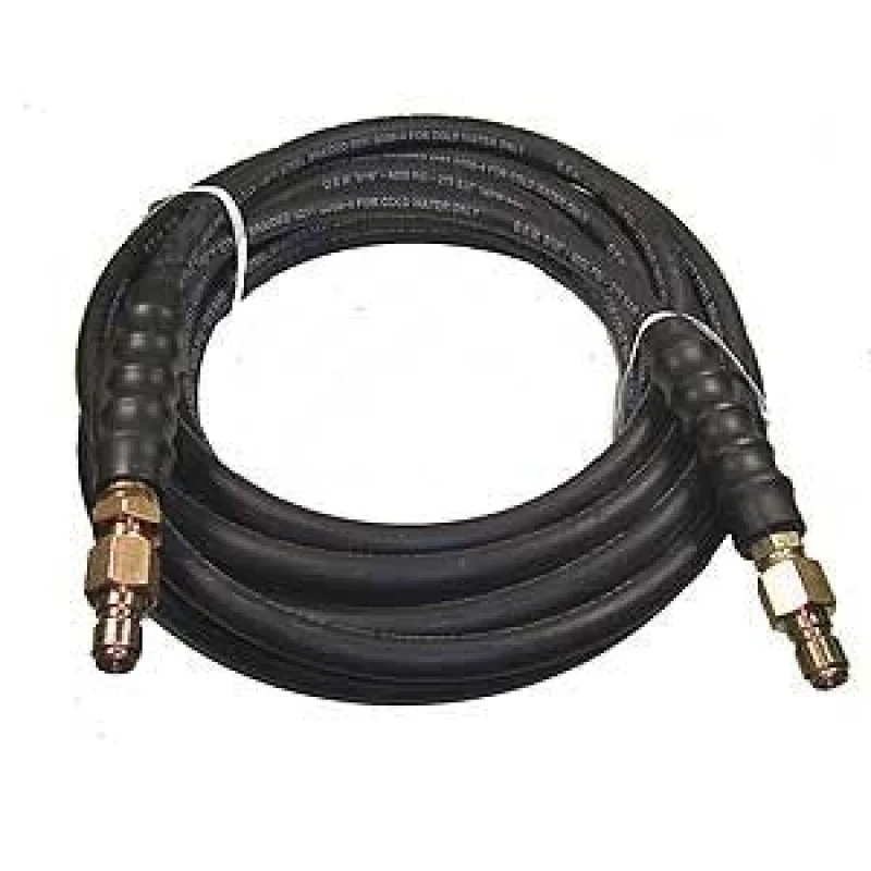 Pressure Washer Hose, 3/8″ x 25′ 4000psi With Quick Connect Plugs Installed